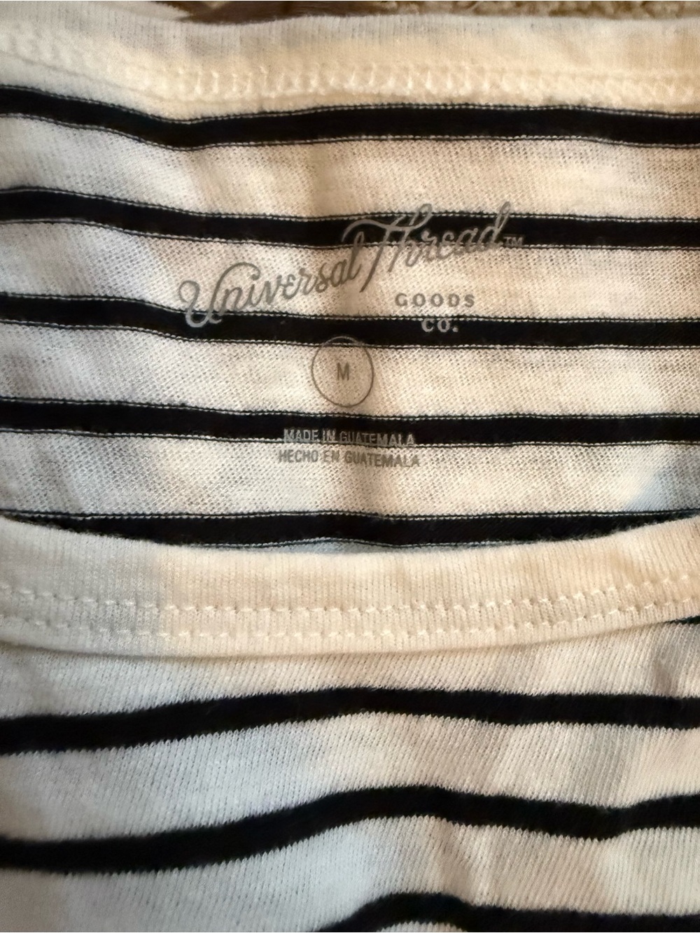 NEW Universal Thread Striped Long Sleeve Tee Trio - Navy, Brown, White MEDIUM - Picture 6 of 8